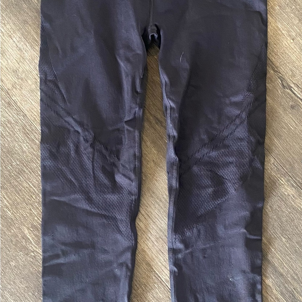 Fabletics High-Waisted SculptKnit Open Work Legging - Black - L